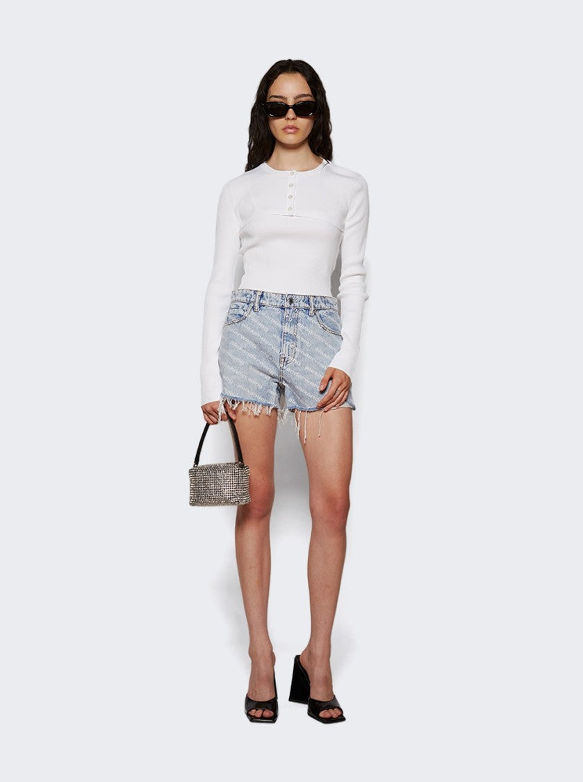 Alexander Wang Cropped Cardigan With Cami Tank Soft White