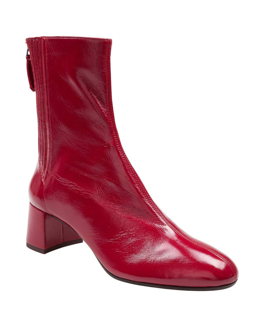 Aquazzura Sain Honore' Bootie With Glossy Red Finish