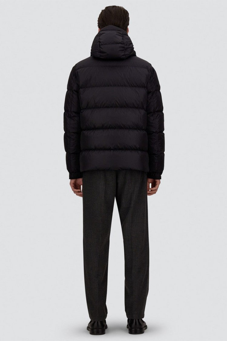 Herno Black Polyester Hooded Puffer Jacket