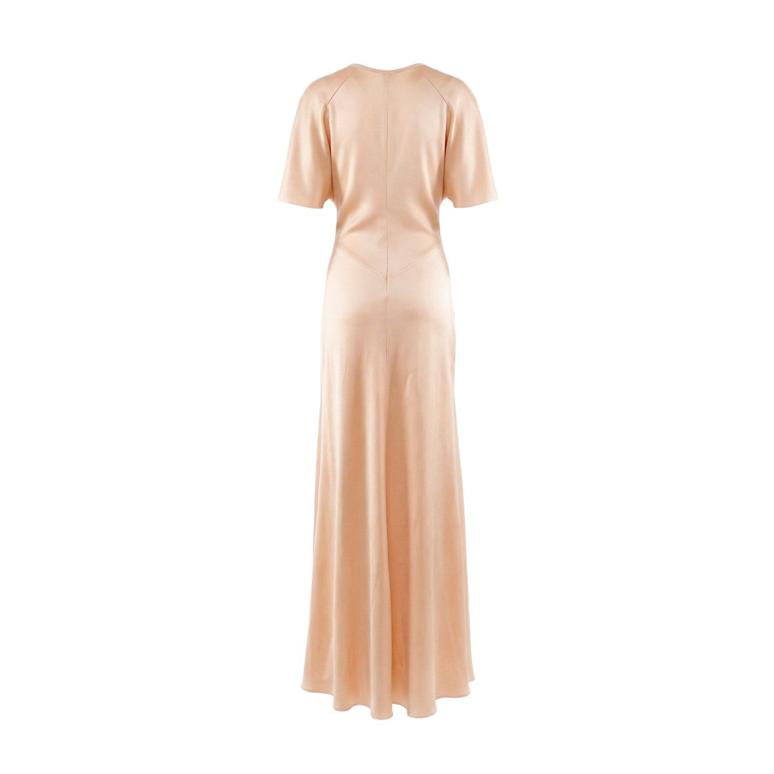 Victoria Beckham Isabella Round Neck Draped Evening Dress
