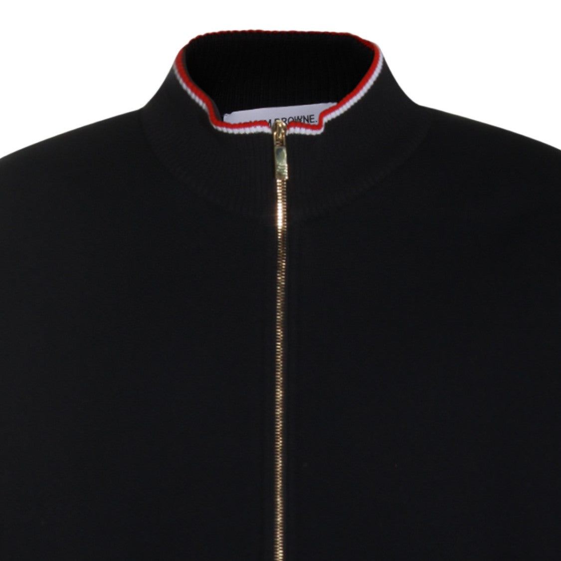 Thom Browne Black Casual Jacket With Gold Zipper
