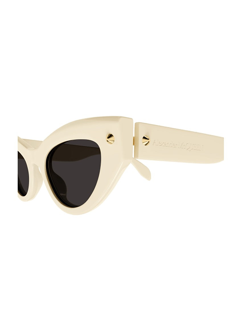 Alexander Mcqueen White Am0407s Cat-Eye Acetate Sunglasses