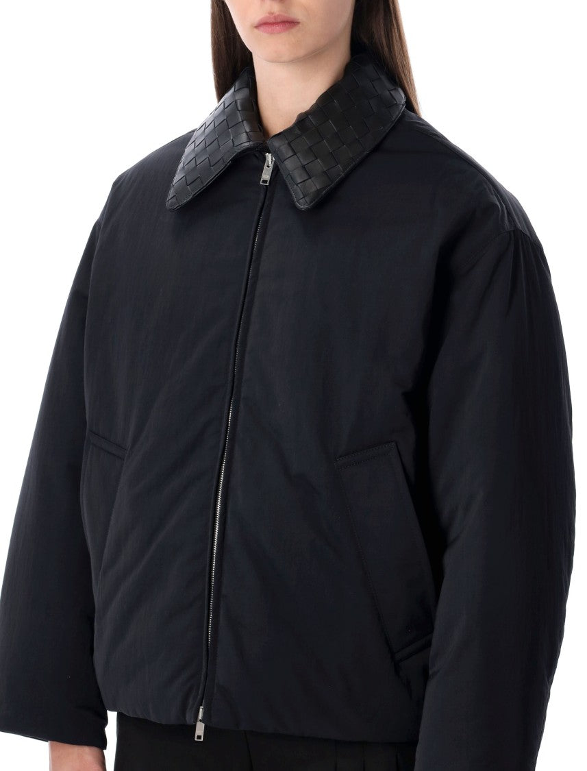 Bottega Veneta Beige Padded Bomber Jacket