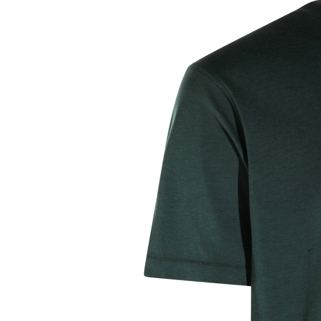 Tom Ford Dark Green Cotton T-Shirt With Round Neckline