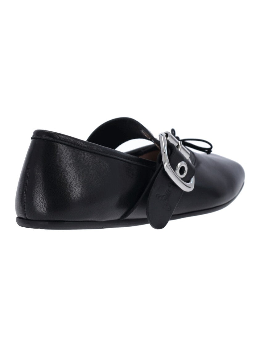 Vivienne Westwood Black Alice Lambskin Ballet Flats