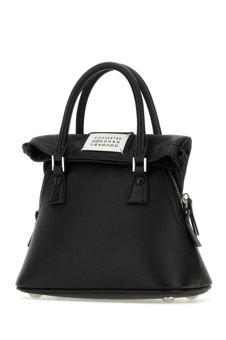 Maison Margiela Black Leather Micro 5Ac Handbag