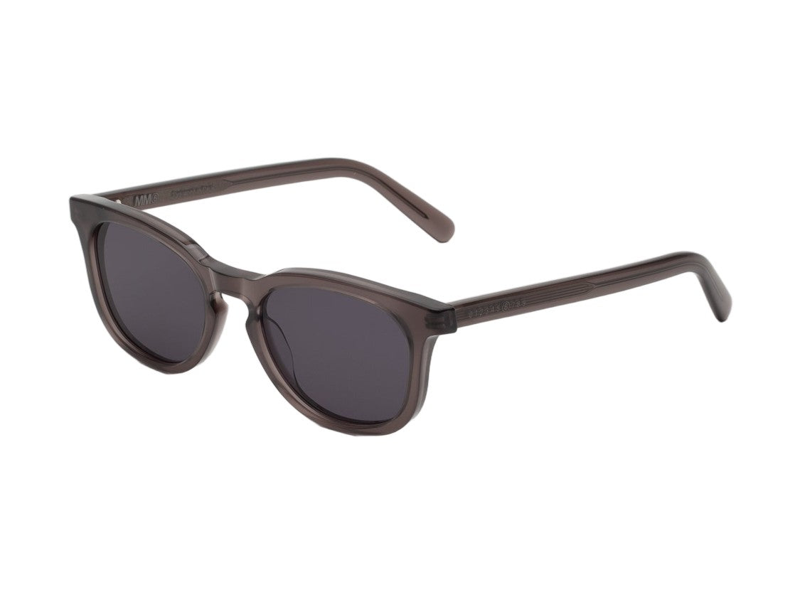 Retrosuperfuture Grey Lunettes 3 Translucent Acetate Round Sunglasses