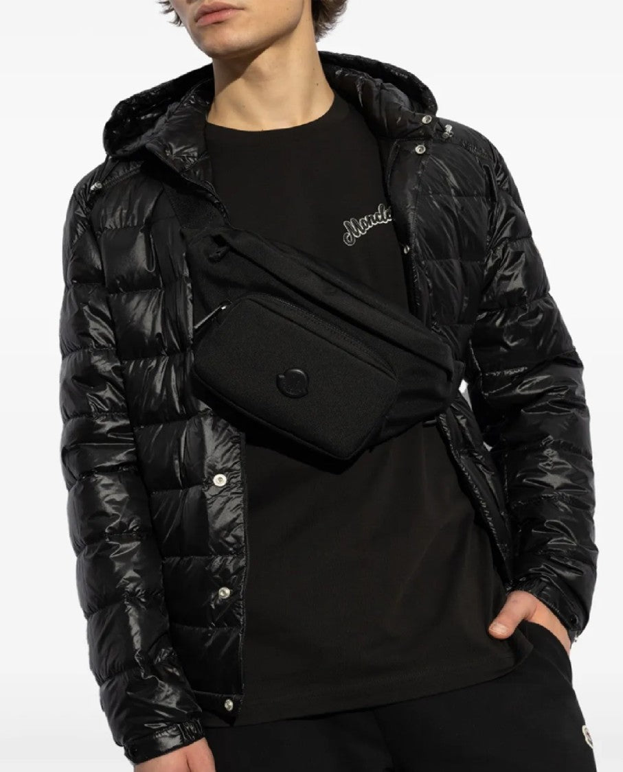 Moncler Black Belt Bag With Adjustable Strap