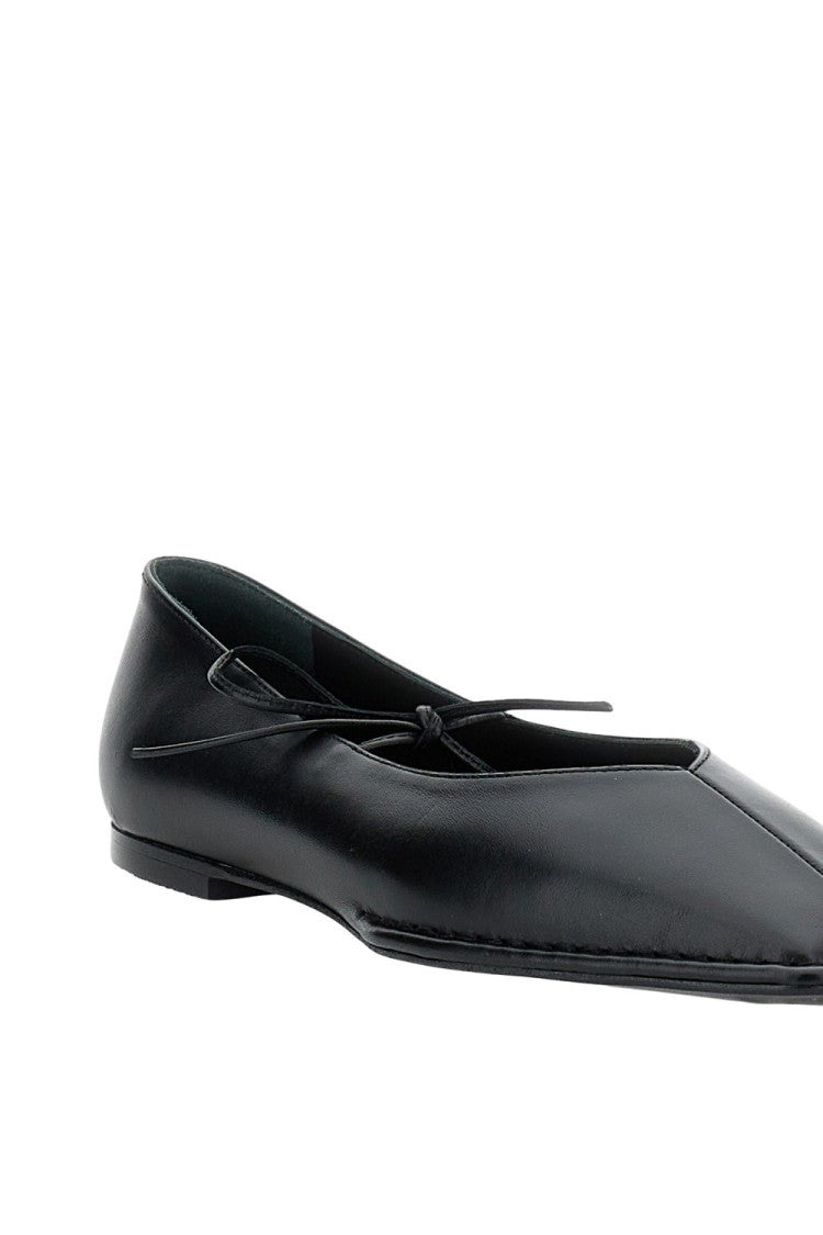 Alohas Sway Black Leather Ballet Flats