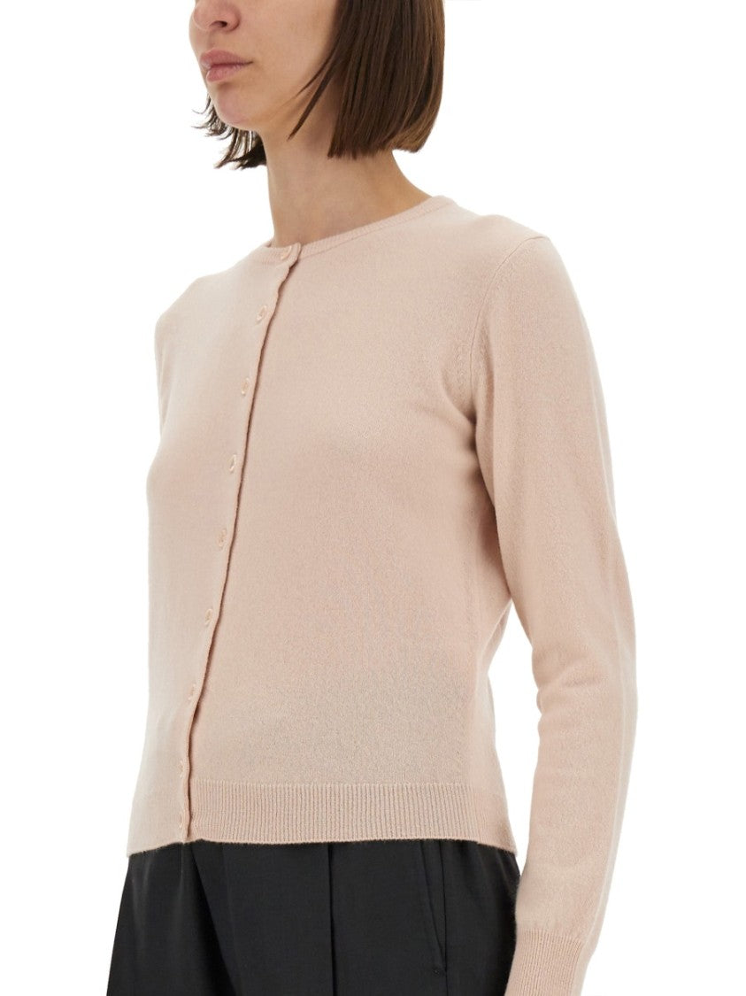 Maison Margiela Fitted Knitted Cardigan With Round Neckline