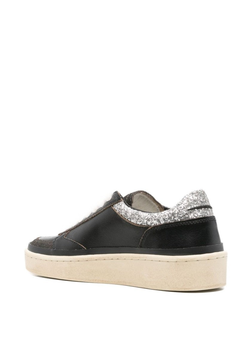 Ghoud Low-Top Black Leather Sneakers