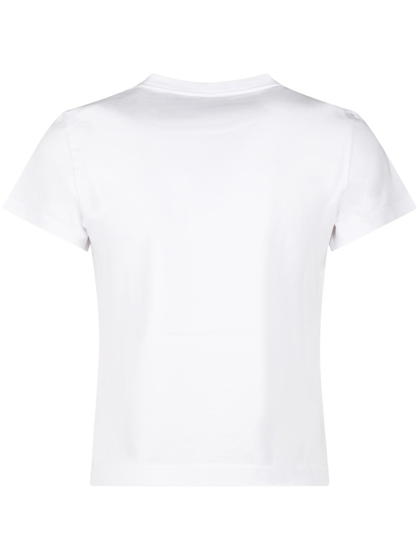 Alexander Wang Fitted Shrunken Tee With Classic Crew Neckline