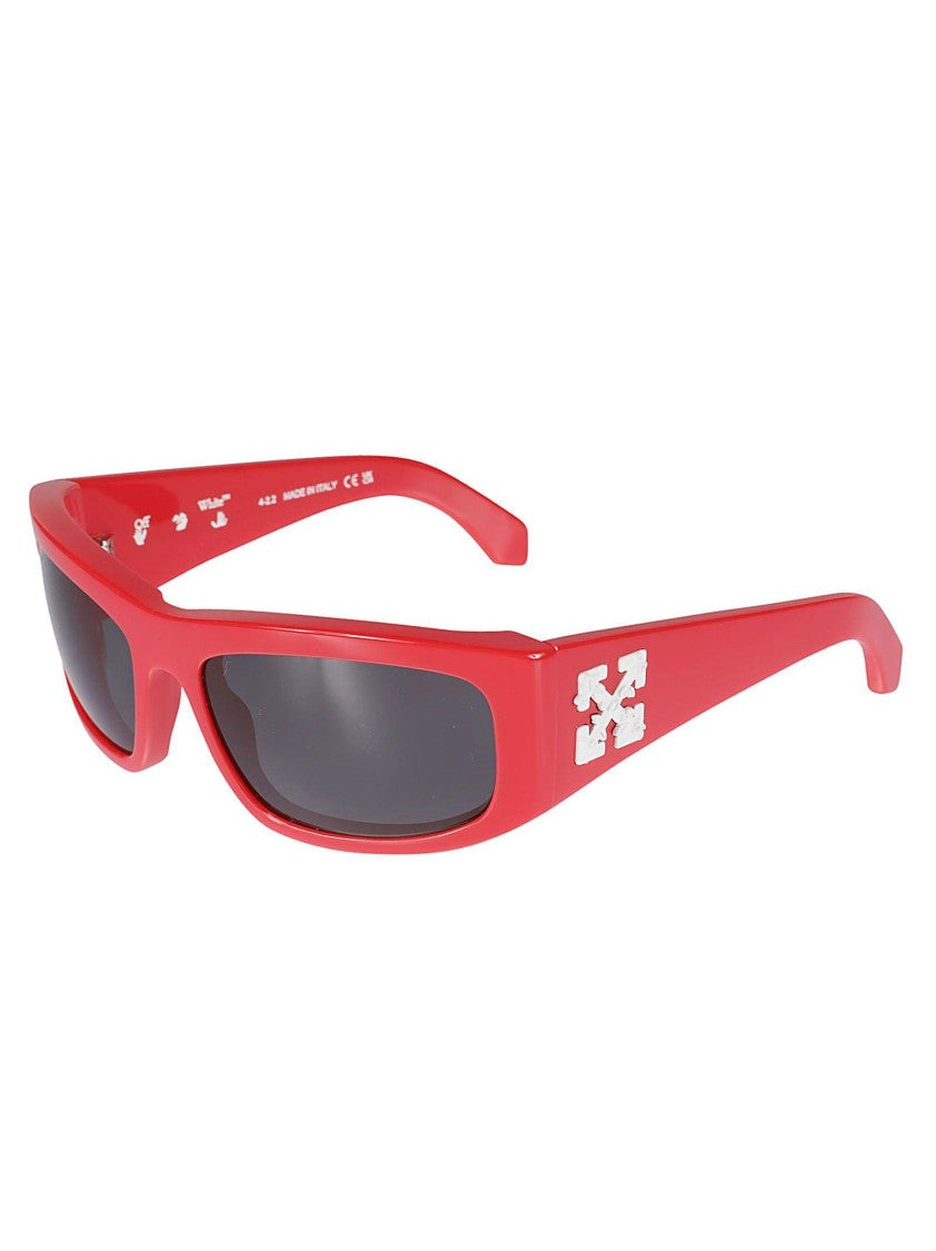 Off-White Oeri044 Joseph Rectangular Red Acetate Sunglasses