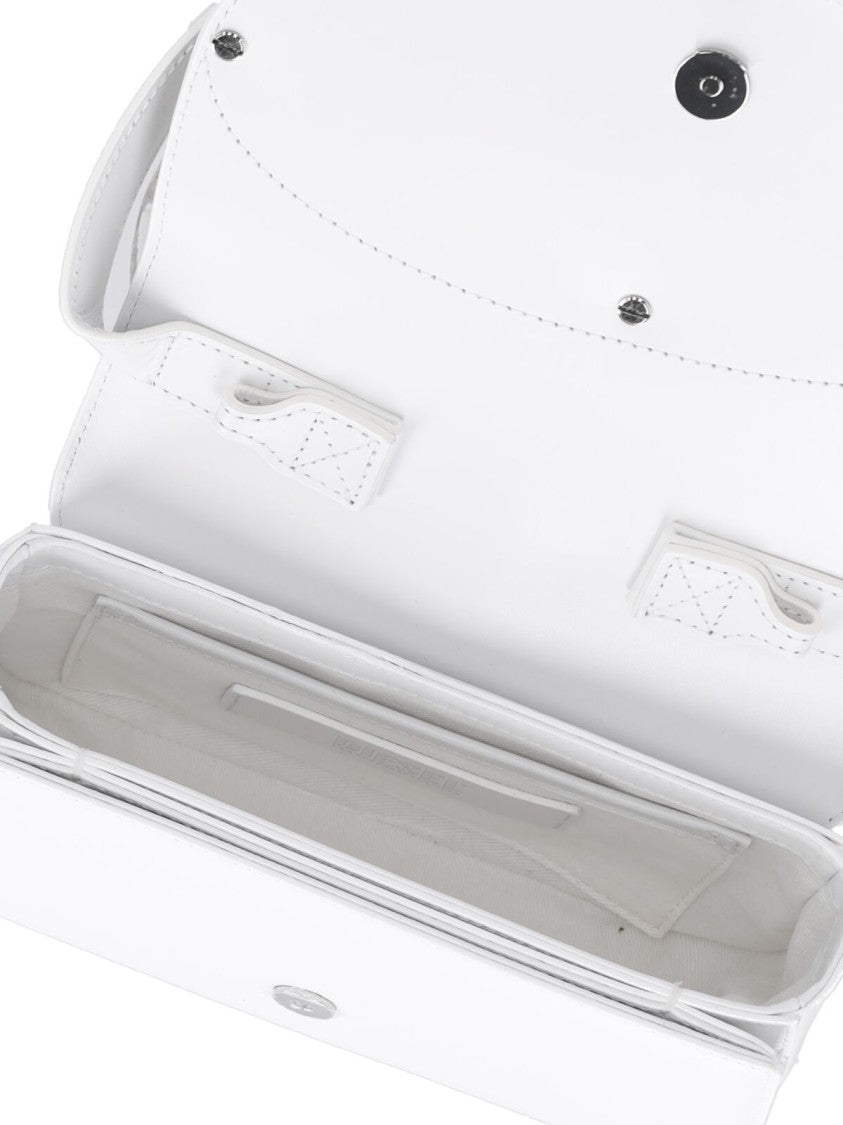 Diesel Shoulder Bag 1Dr In Smooth White Leather
