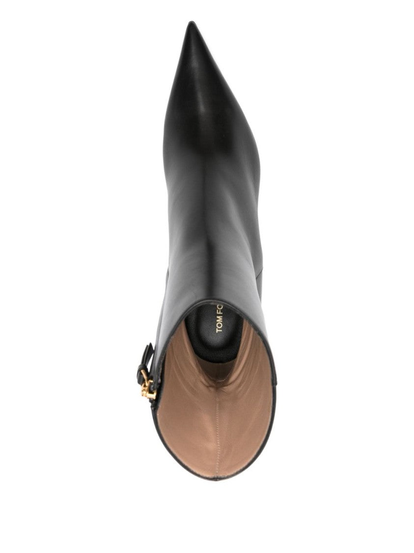 Tom Ford Black Ankle Boots In Smooth Calf Leather