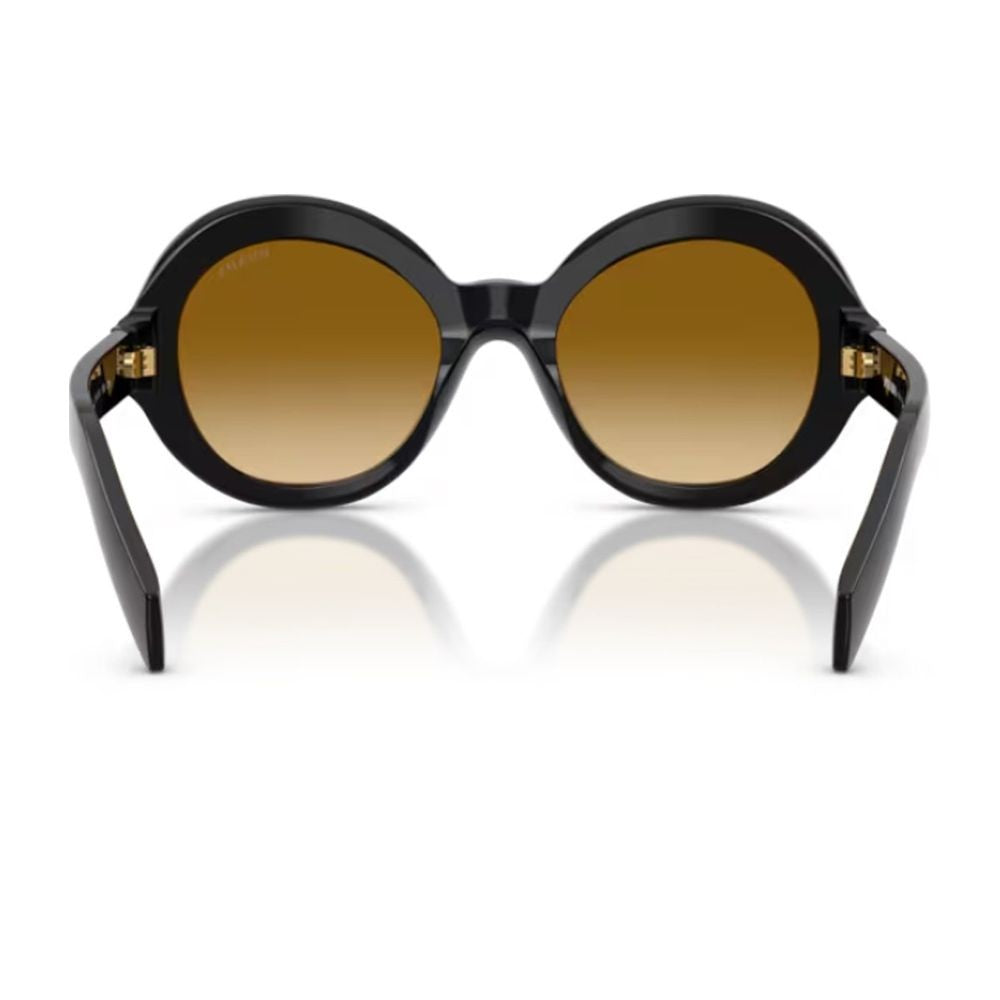 Prada Black Pr D08su Round Acetate Sunglasses