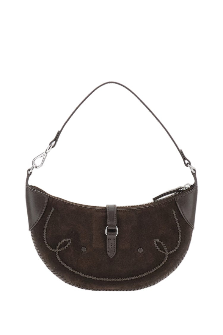 Polo Ralph Lauren Dark Brown Polo Id Western Leather Shoulder Bag
