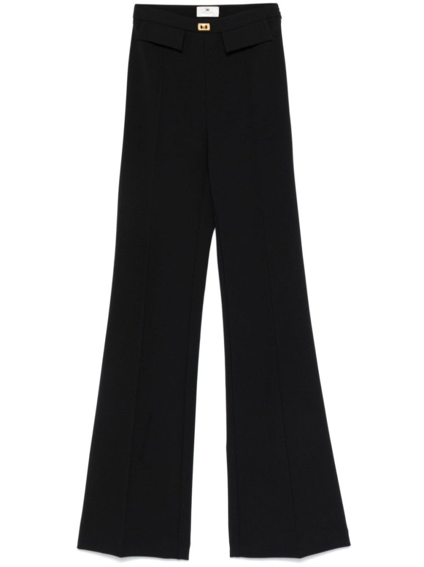Elisabetta Franchi Flared Black Pants