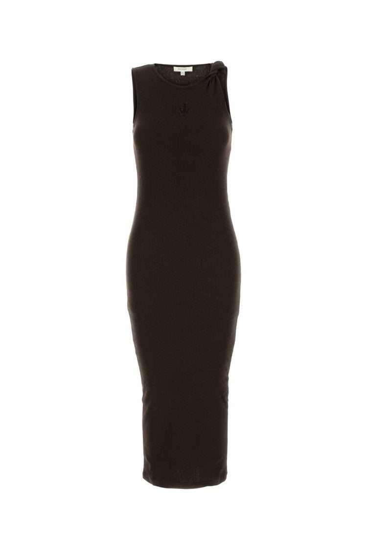 J. W. Anderson Brown Stretch Cotton Dress