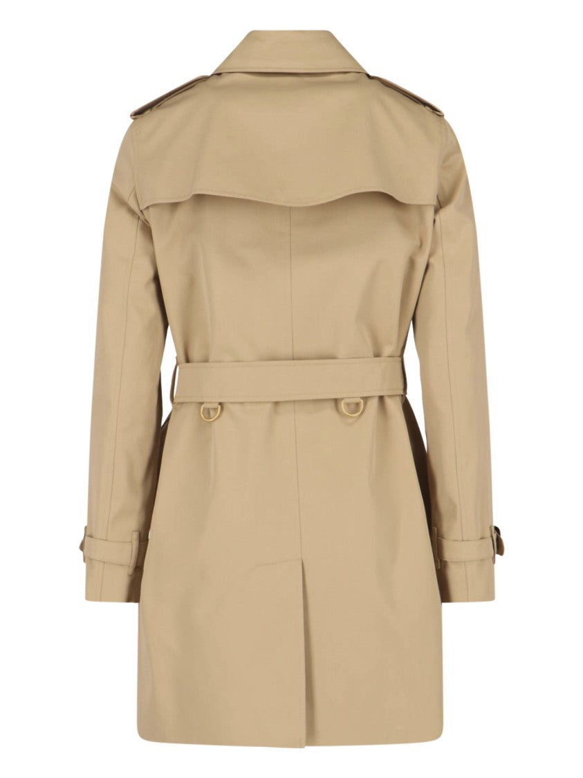 Burberry Beige Cotton Double-Breasted Trench Coat