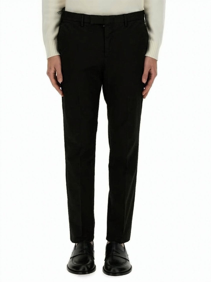 Pt Torino Tailored Slim Fit Black Suit Pants With Comfortable Stretch