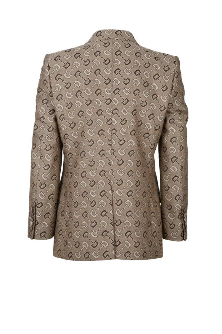 Gucci Double-Breasted Jacket Cotton Wool - Brown