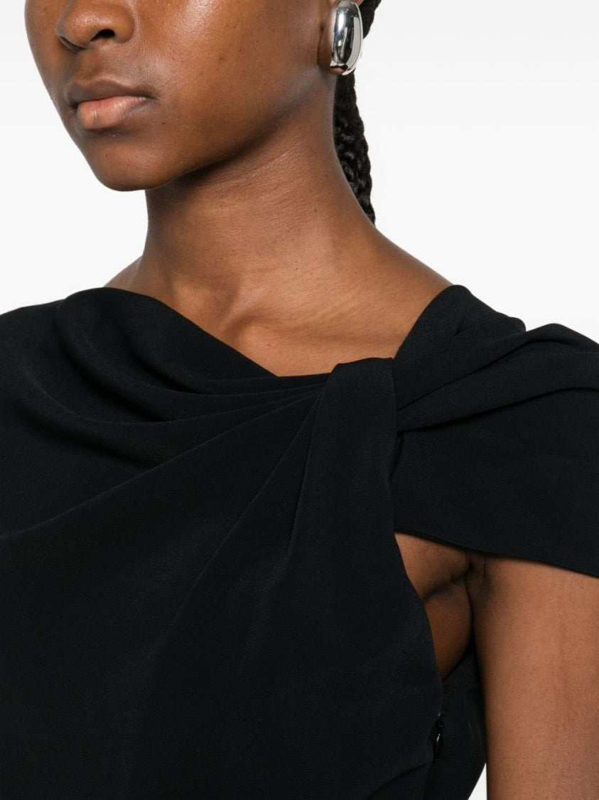 Givenchy Knee-Length Black Silk And Nylon Dress