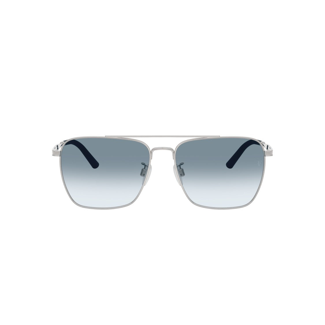 Oliver Peoples 0Ov1362s Square Metal Frame Sunglasses With Gradient Blue Lenses