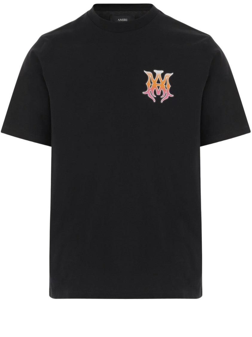 Amiri Logo Print Cotton T-Shirt With Round Neck And Short Sleeves