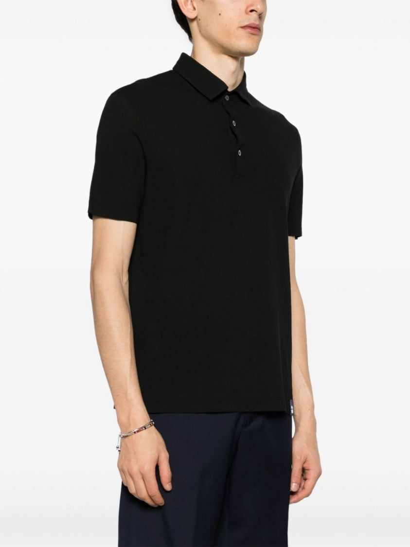 Drumohr Classic Short-Sleeve Logo Polo Shirt