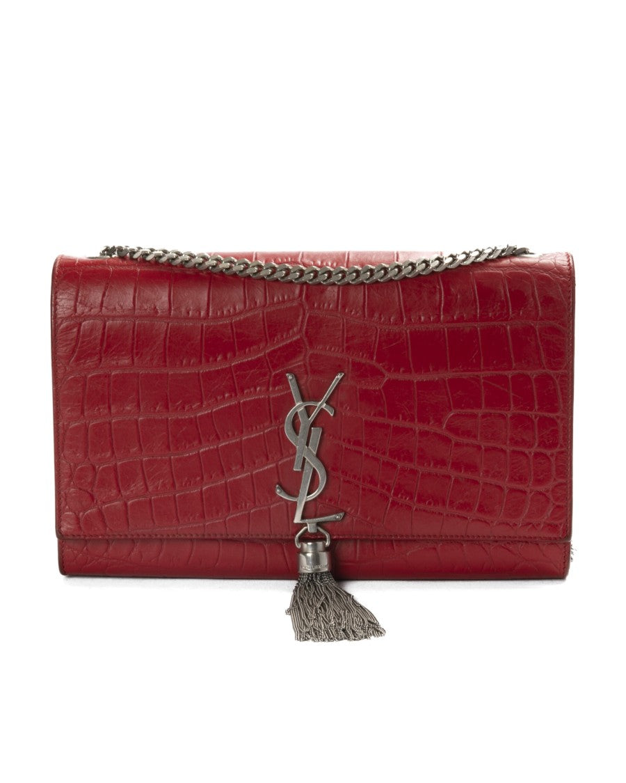 Saint Laurent Medium Kate In Red Cocco