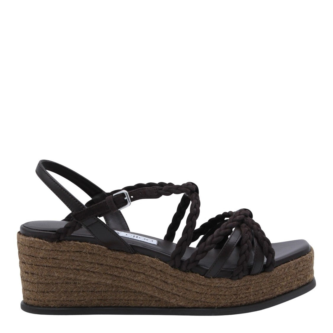 Jimmy Choo Wedge Platform Flat Shoes With Braided Straps