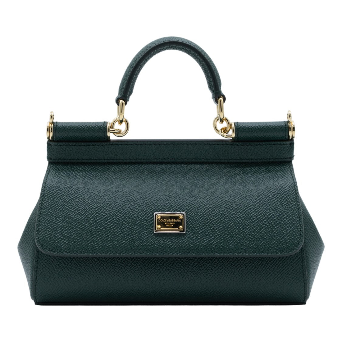 Dolce & Gabbana Structured Handbag With Gold-Tone Hardware And Detachable Strap