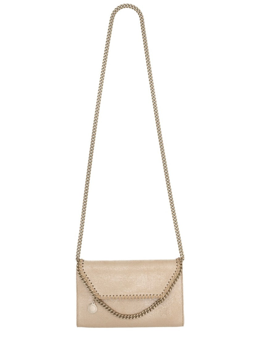 Stella Mccartney Gold Metallic Polyester Chain Shoulder Bag