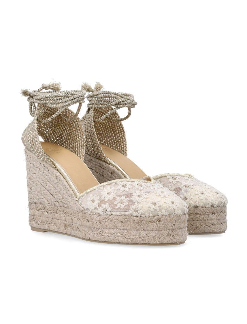 Castaner Clair Floral Lace Wedge Espadrilles