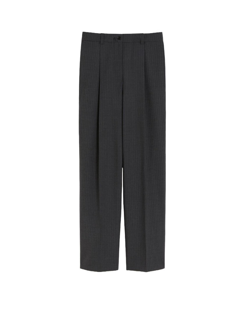 Max Mara Straight-Leg Tailored Pants With Pinstripes