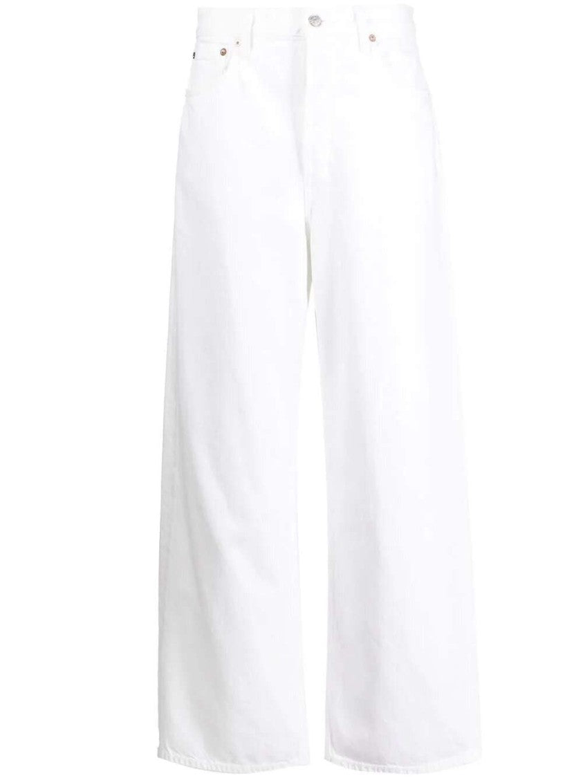 Agolde Organic-Cotton Wide-Leg Denim Trousers