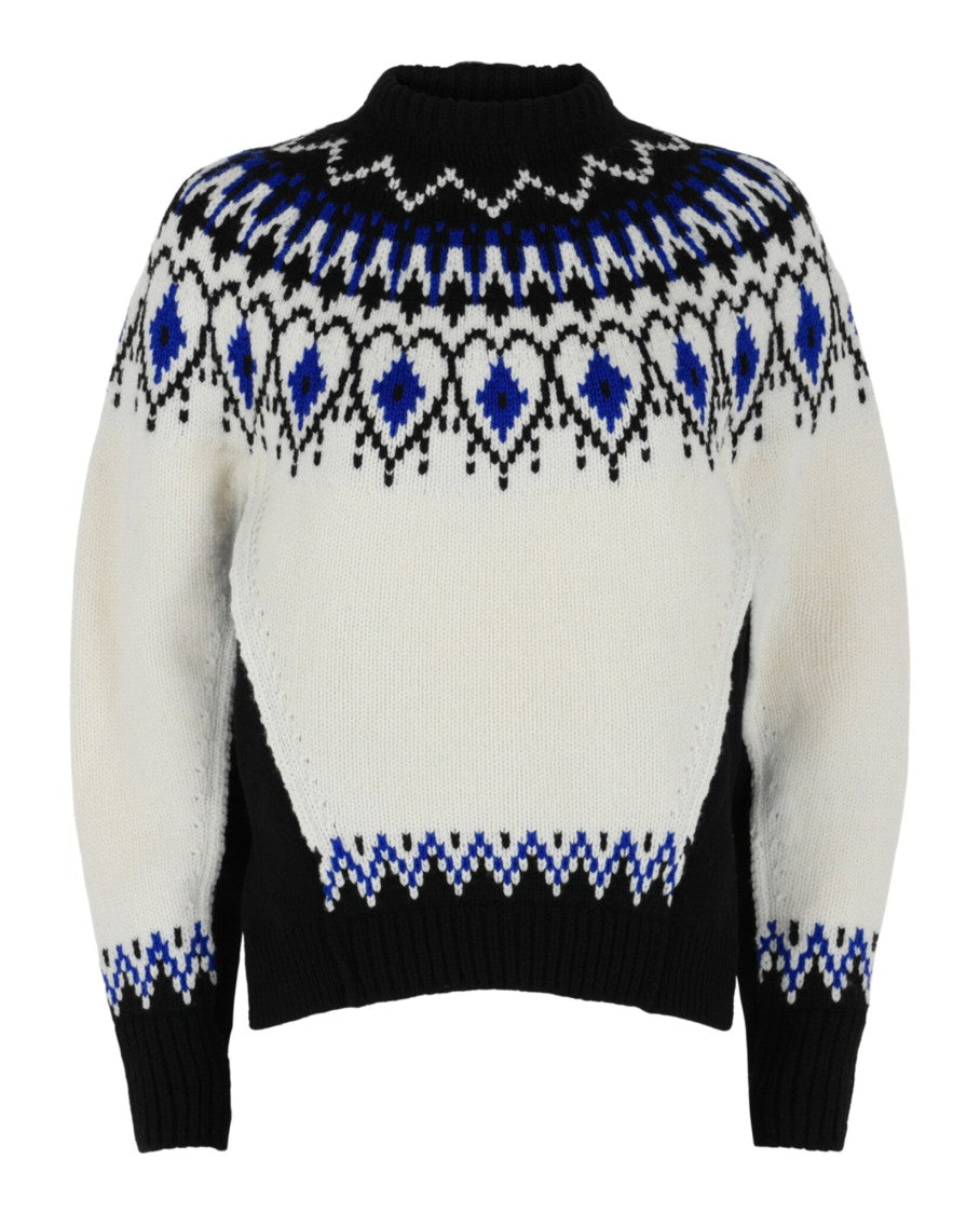 Alexander Mcqueen Fair Isle Knit Sweater With Mock-Neck
