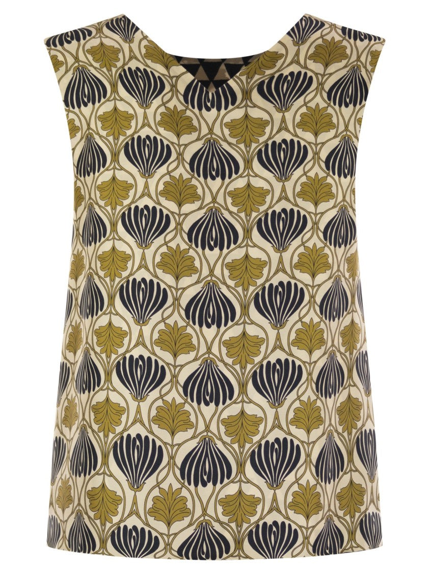 Max Mara Timetop - Reversible Printed Silk Top