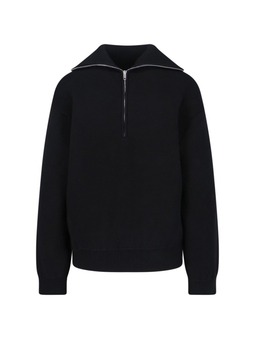 Balenciaga Zip-Back Sweater – Black