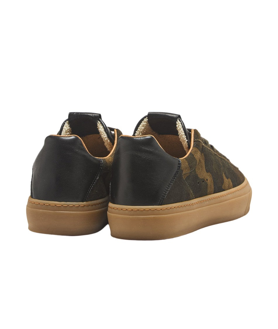 Aqua Alta Venice Camouflage Suede And Leather Sneakers