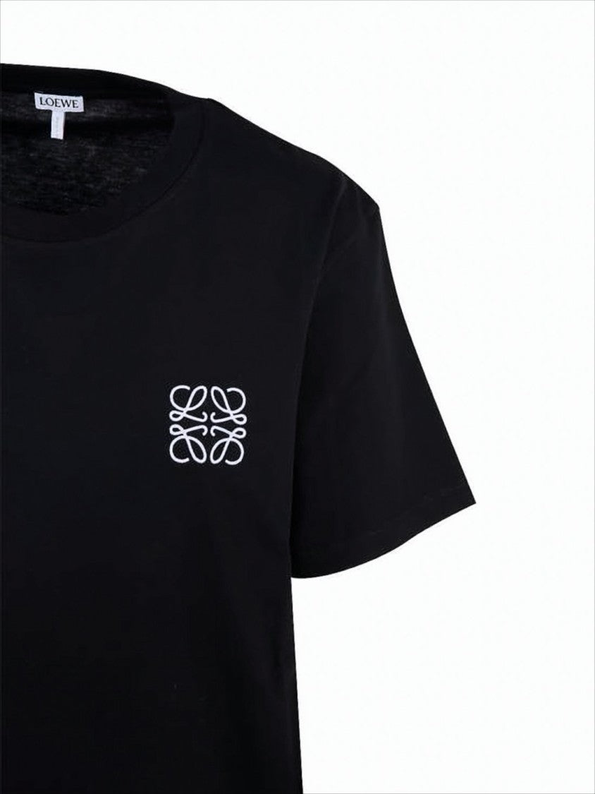 Loewe Classic Black Short-Sleeve T-Shirt With Intricate Emblem
