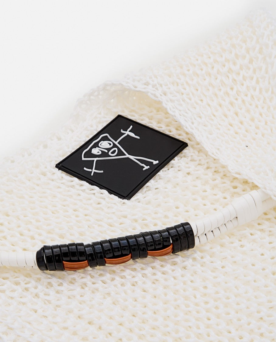 Plan C White Mesh Design Shopper Bag