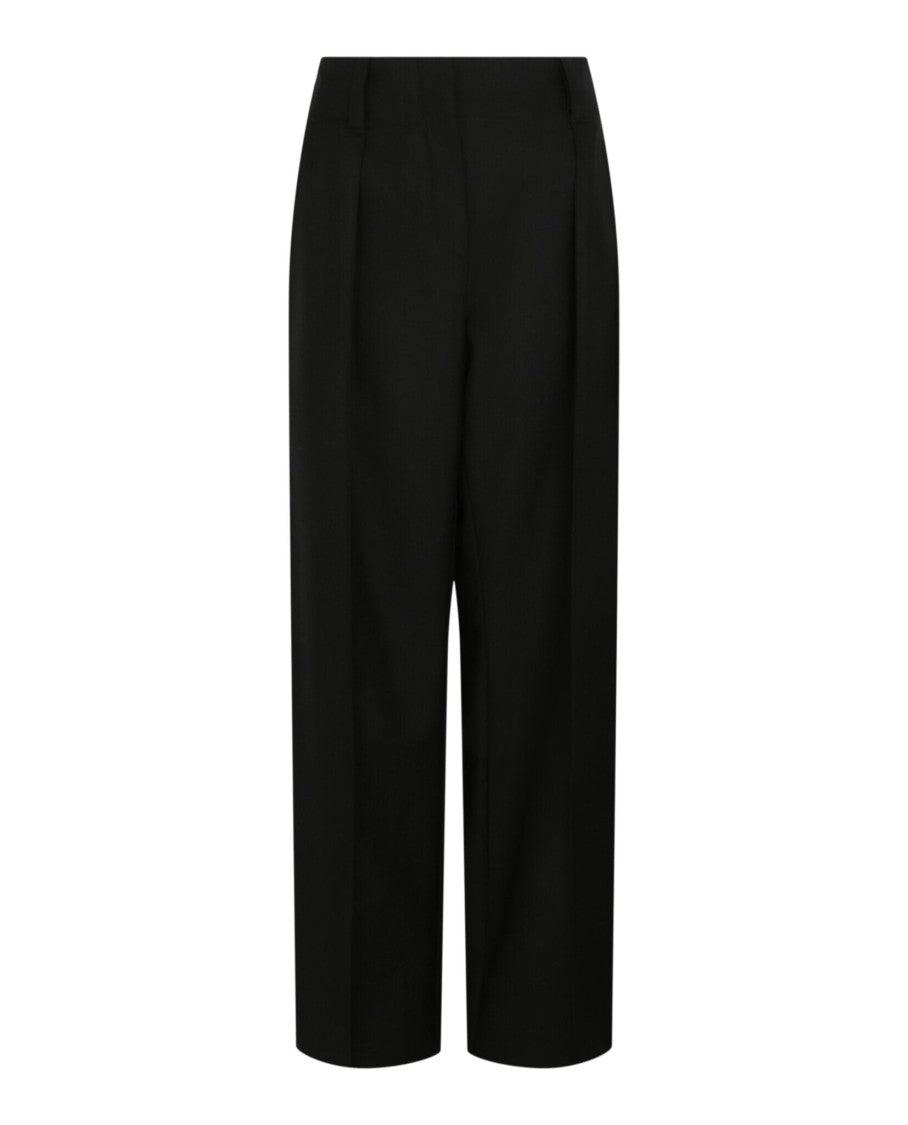 Ferragamo High-Rise Wide-Leg Trousers With Pleated Detailing
