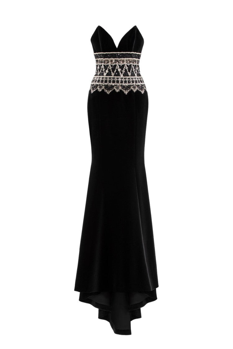 Saiid Kobeisy Strapless Dress With Embroidered Detailing