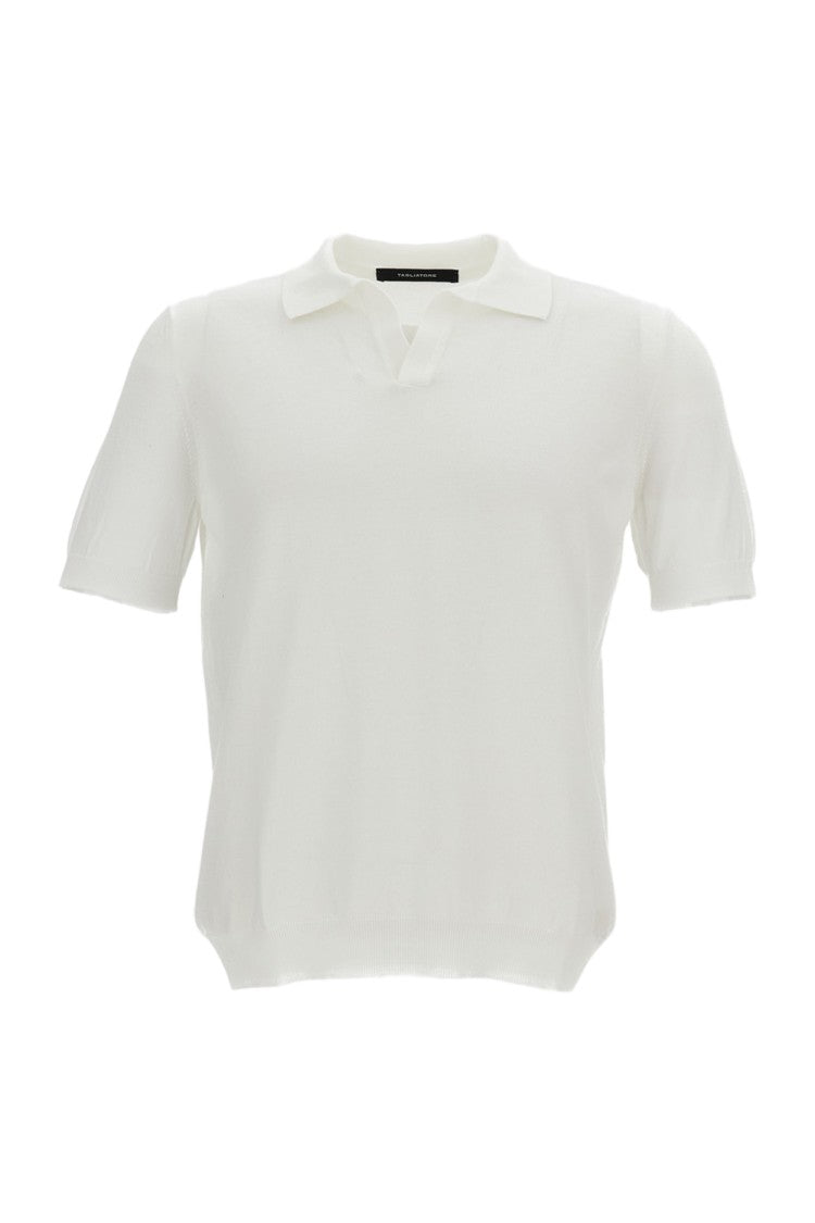 Tagliatore Keith White Silk Polo