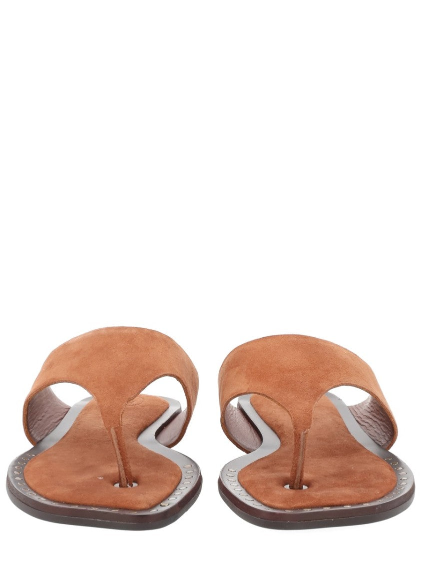 Ash Neutral Genius Studded Wide Strap Sandals