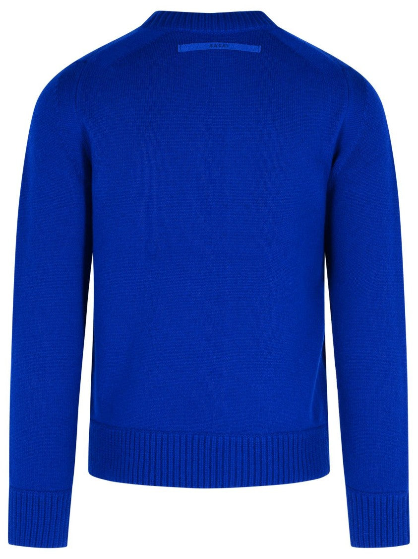 Sacai Blue Wool Sweater