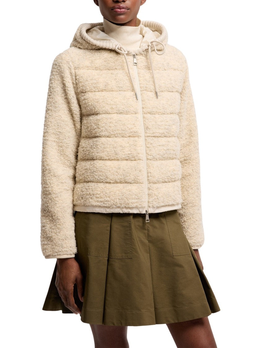 Moncler Teddy-Textured Padded Hoodie With Zip Closure And Cozy Hood