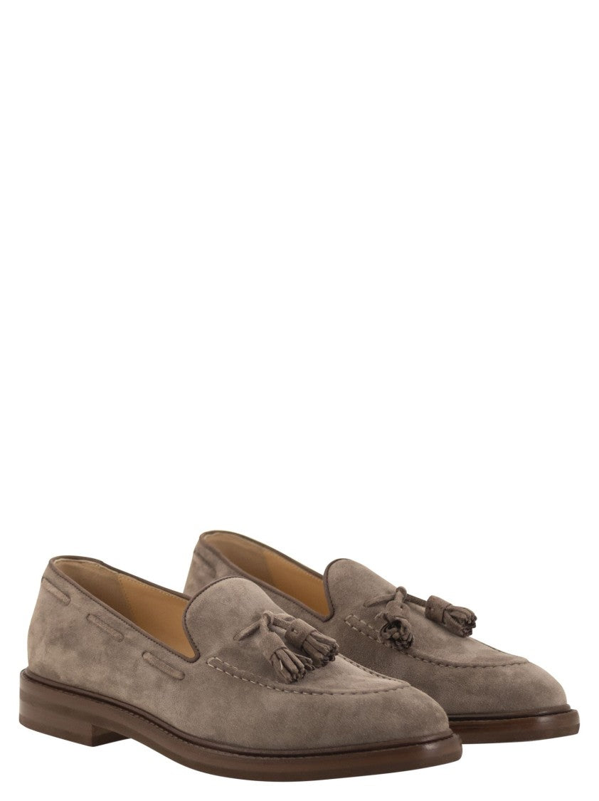 Brunello Cucinelli Suede Moccasins With Tassels